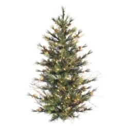 Vickerman Pre-Lit Artificial Christmas Tree With Pine Cones And Grapevines (06358)