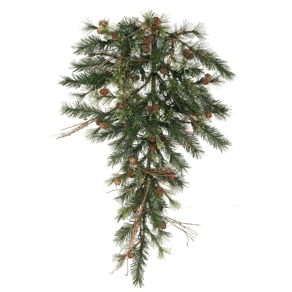 Vickerman Unlit Artificial Christmas Teardrop With Pine Cones And Grapevines (11704) 3 Vickerman Unlit Artificial Christmas Teardrop With Pine Cones And Grapevines (11704)