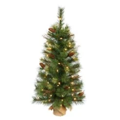 Vickerman Pre-Lit Artificial Christmas Tree With Pine Cones (22349)