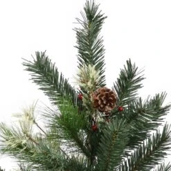 Vickerman Pre-Lit Artificial Christmas Tree With Berries And Pine Cones (22395) -Light Bulbs Shop 22395Miscmd