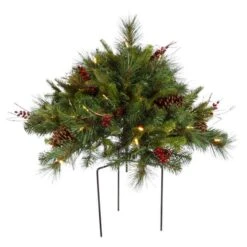 Vickerman Pre-Lit Artificial Christmas Bush (23363) 6 Vickerman Pre-Lit Artificial Christmas Bush (23363) -Light Bulbs Shop 23363md
