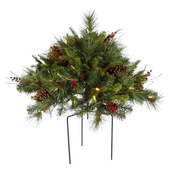 Vickerman Pre-Lit Artificial Christmas Bush (23363) 4 Vickerman Pre-Lit Artificial Christmas Bush (23363) - Image 2