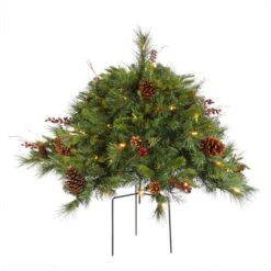 Vickerman Pre-Lit Artificial Christmas Bush (23366) -Light Bulbs Shop 23366md