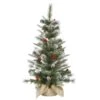 Vickerman Pre-Lit Artificial Christmas Tree With Frosted Pine Cones And Red Berries (27663) -Light Bulbs Shop 27663lg