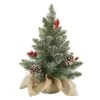 Vickerman Unlit Artificial Christmas Tree With White Tip Cones And Shiny Red Berries (27725) -Light Bulbs Shop 27725lg