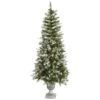Vickerman Pre-Lit Artificial Christmas Tree With Flocked Cones (Includes On/Off Foot Switch) (27760) -Light Bulbs Shop 27760lg