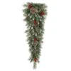 Vickerman Pre-Lit Artificial Christmas Teardrop With Red Berries (27786)
