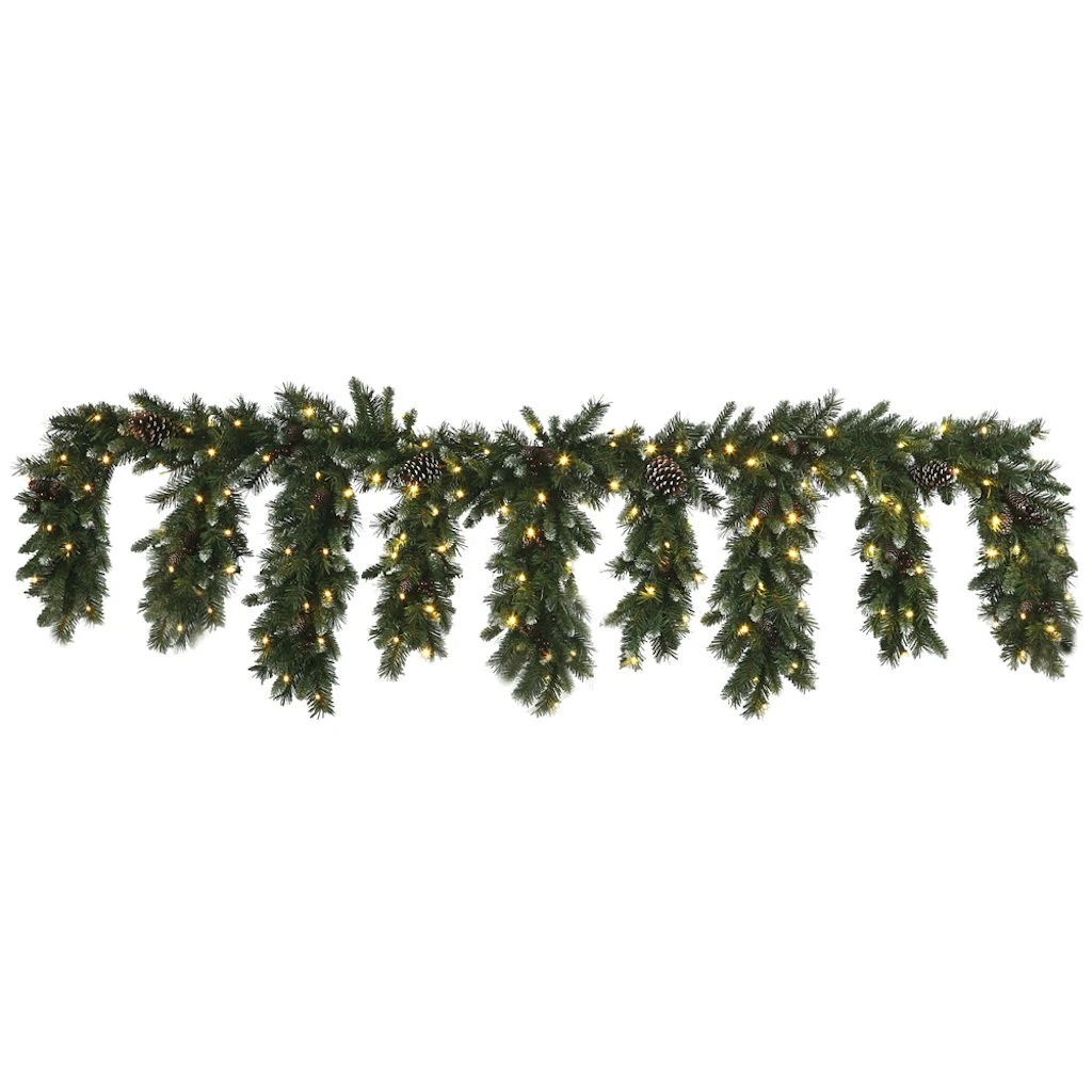 Vickerman Pre-Lit Artificial Christmas Garland With Berries And Pine Cones (31211) 3 Vickerman Pre-Lit Artificial Christmas Garland With Berries And Pine Cones (31211)