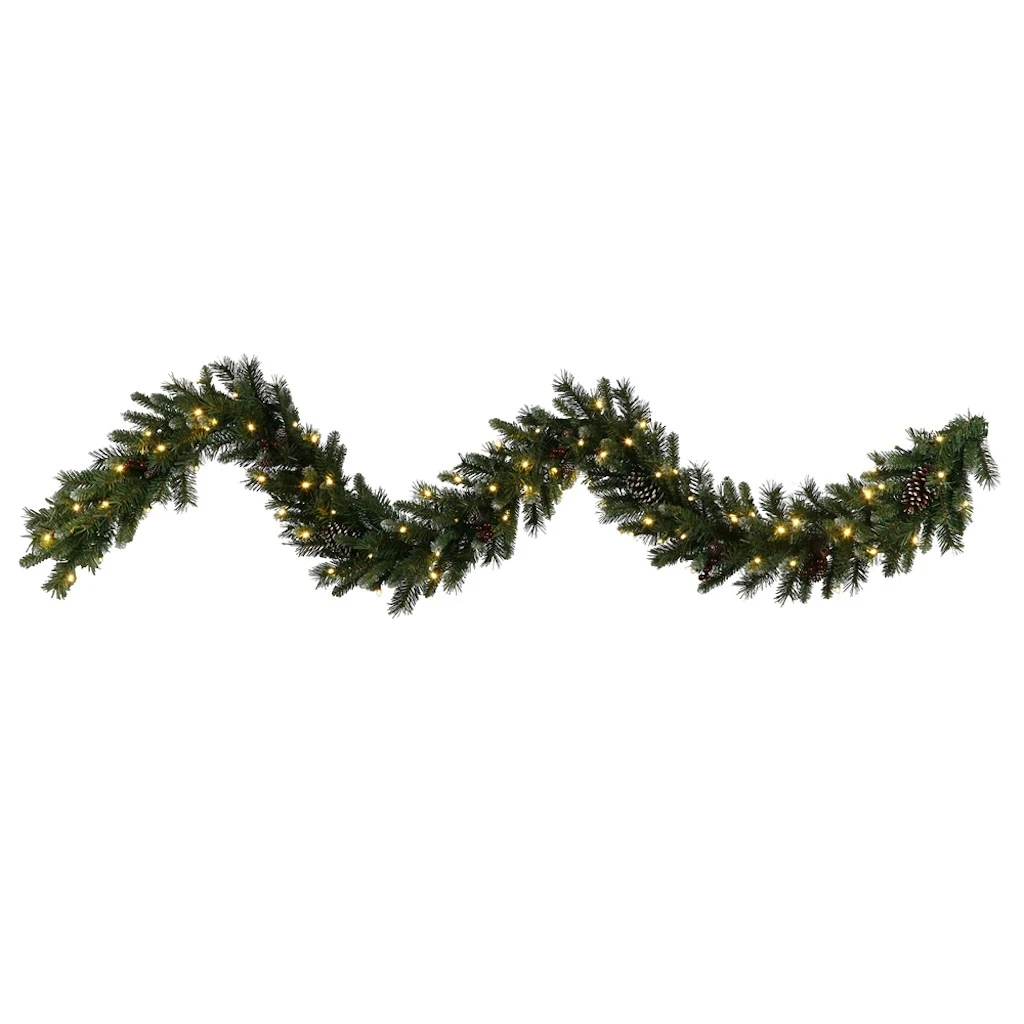 Vickerman Pre-Lit Artificial Christmas Garland With Berries And Pine Cones (31214) 3 Vickerman Pre-Lit Artificial Christmas Garland With Berries And Pine Cones (31214)