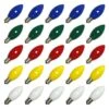 Multi-Color C9 Intermediate Screw (E17) Base Ceramic Christmas Holiday Light Bulb Replacement (25 Pack) -Light Bulbs Shop 33249lg