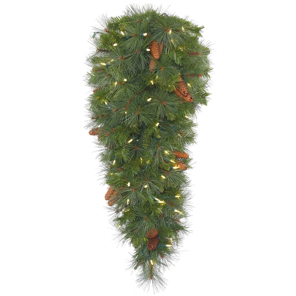 Vickerman Pre-Lit Artificial Christmas Teardrop With Pine Cones (373439) 3 Vickerman Pre-Lit Artificial Christmas Teardrop With Pine Cones (373439)