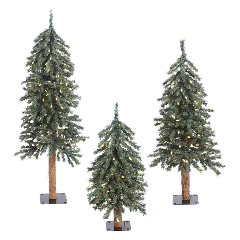 Vickerman Pre-Lit Artificial Christmas Tree (Set Of 3) (427743) 3 Vickerman Pre-Lit Artificial Christmas Tree (Set Of 3) (427743)