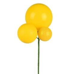 18" - Yellow - Pick - Christmas Decoration (4 Pack)