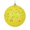 12" - Yellow - Sequin - Ball - UV Drilled Cap