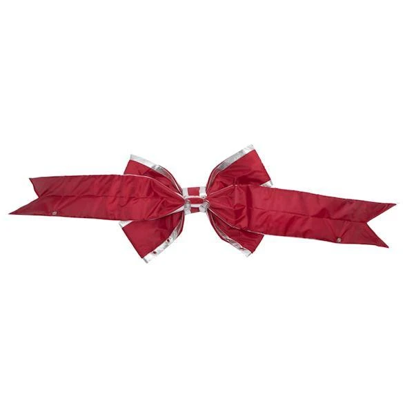 Vickerman Red-Silvr Nylon Outdoor Bow (667361) 5 Vickerman Red-Silvr Nylon Outdoor Bow (667361) - Image 3