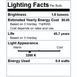 Sunlite LED Light Bulb (6 Pack) (80700) -Light Bulbs Shop 80700 Lighting Facts Labelmd