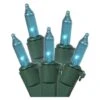 Vickerman Christmas Light String Set (01054) -Light Bulbs Shop XMasGreenWireTealBulblg 1