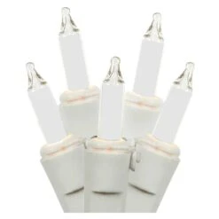 Action Lighting Christmas Light String Set (10248) -Light Bulbs Shop XMasWhiteWireFrostedBulbmd